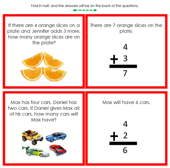 Addition Word Problems (color) - Montessori Print Shop