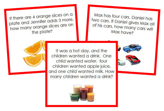 Addition Word Problems (color) - Montessori Print Shop Digital Download