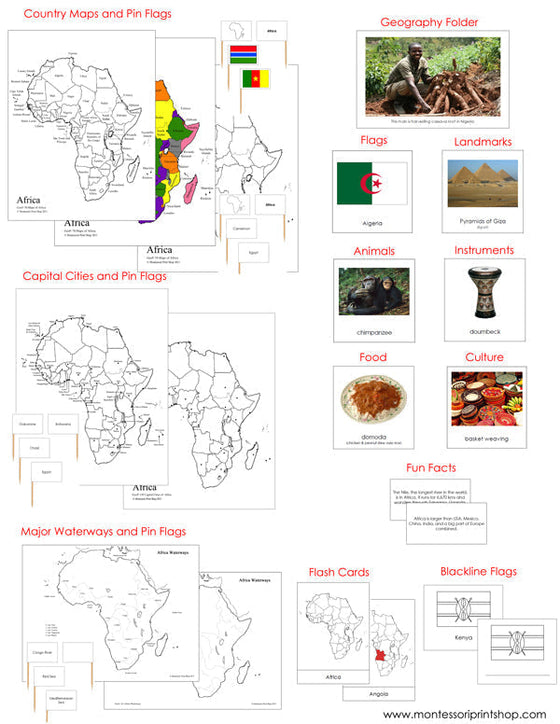 Africa Deluxe Geography Bundle - Montessori Print Shop Digital Download