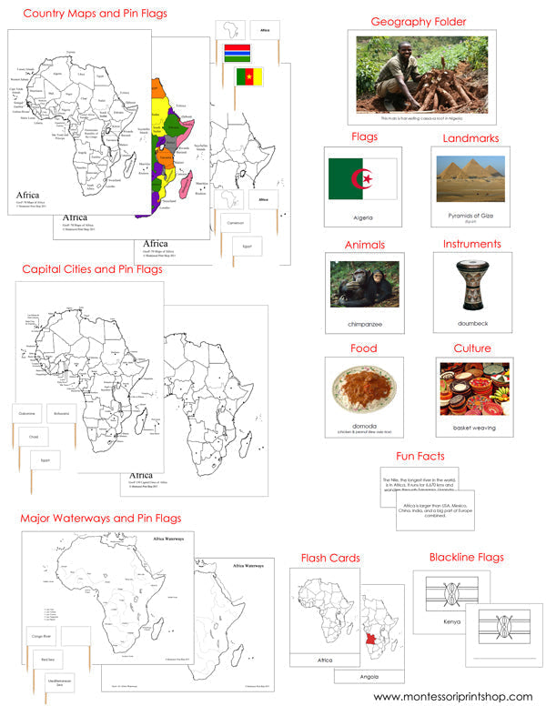 Africa Deluxe Geography Bundle - Montessori Print Shop Digital Download