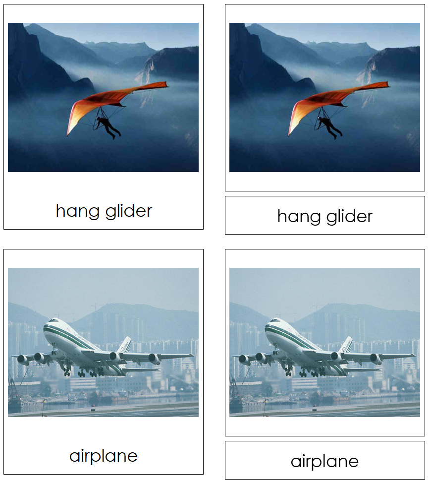 Air Transportation 3-Part Cards - Montessori Print Shop Digital Download
