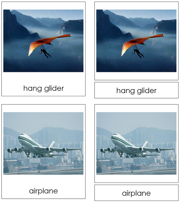 Air Transportation 3-Part Cards - Montessori Print Shop Digital Download