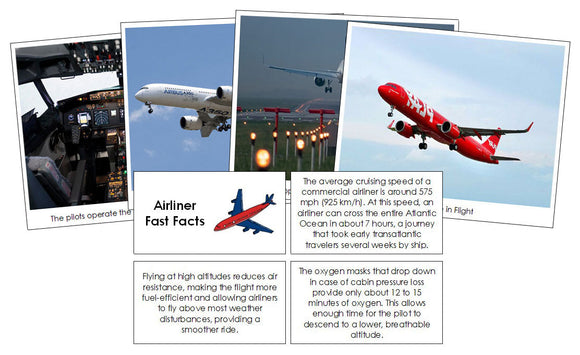 Airliner Fast Facts and Pictures - Montessori Print Shop Digital Download