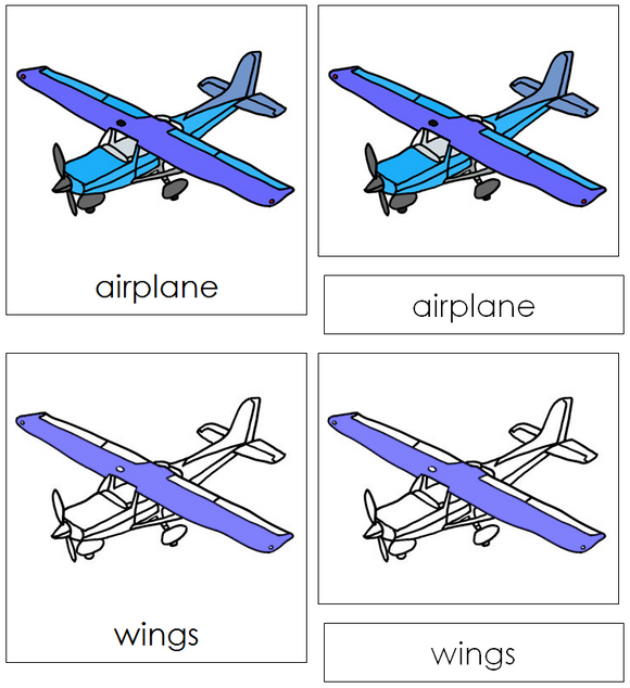 Airplane Nomenclature Cards - Montessori Print Shop