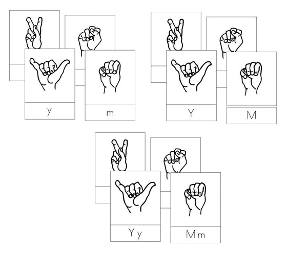 American Sign Language Letter Cards - Montessori Print Shop