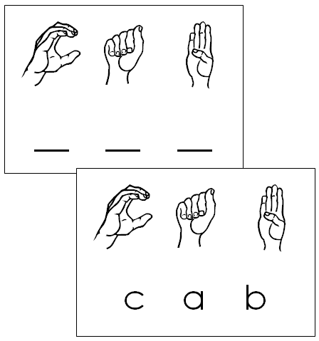 american sign language words - Montessori Print Shop Digital Download