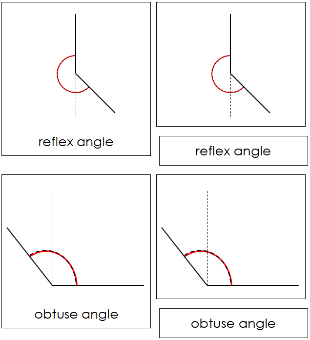 Study of Angles 3-Part Cards - Montessori Print Shop geometry cards