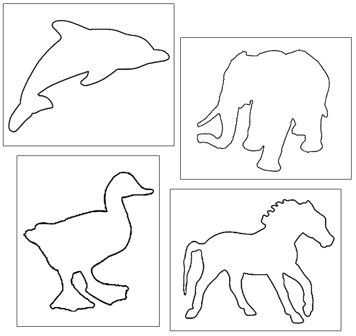 Animal Shapes Cutting & Pin Poke - Montessori Print Shop Digital Download preschool pin poke