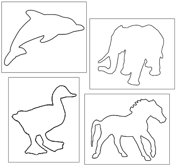Animal Shapes Cutting & Pin Poke - Montessori Print Shop Digital Download preschool pin poke