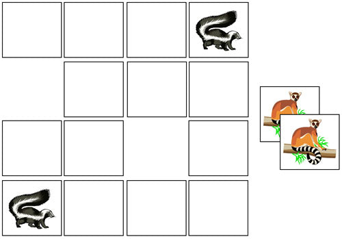 animal match-up & memory game - Montessori Print Shop Digital Download