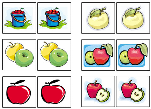 Apple Match-up & Memory Game - Montessori Print Shop Digital Download