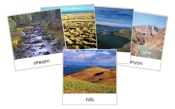 Aquatic & Land Features 3-Part Cards (Set 2) - Montessori Print Shop Digital Download