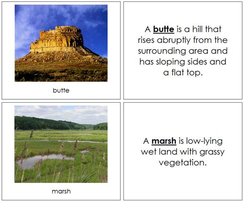 Aquatic & Land Features Set 3 Nomenclature Book - Montessori Print Shop Digital Download