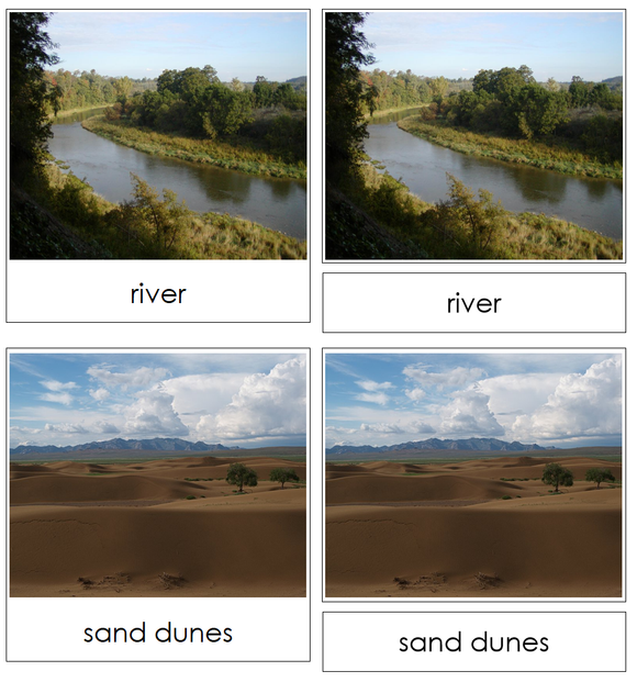 Aquatic & Land Features 3-Part Cards (Set 1) - Montessori Print Shop Digital Download