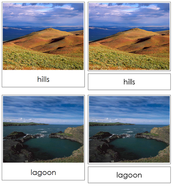 Aquatic & Land Features 3-Part Cards (Set 2) - Montessori Print Shop Digital Download