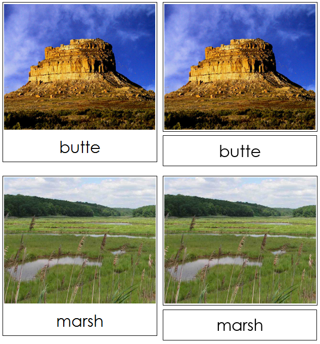 Aquatic & Land Feature Cards Set 3 - Montessori Print Shop