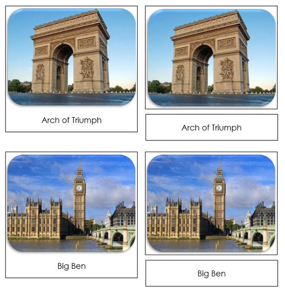 Around The World Safari Toob Cards - Montessori Print Shop