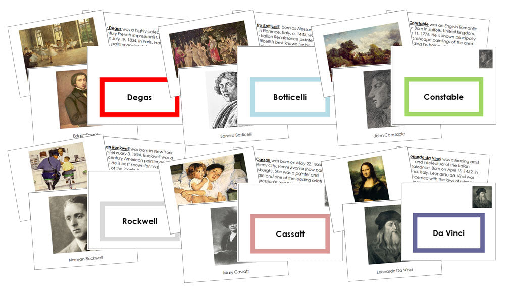Art Books Bundle (color-coded) - Set 1 - Montessori Print Shop Digital Download
