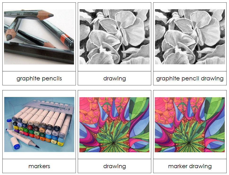 Art Mediums For Drawing - Montessori Print Shop Digital Download