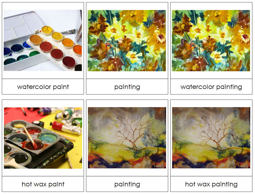 Art Mediums for Painting - Montessori Print Shop Digital Download