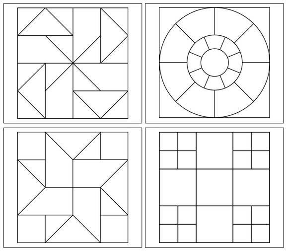 Geometric Art Coloring Patterns (Set 2) - Montessori Print Shop