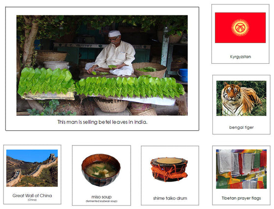 Asia Geography Continent Bundle - Montessori Print Shop geography cards