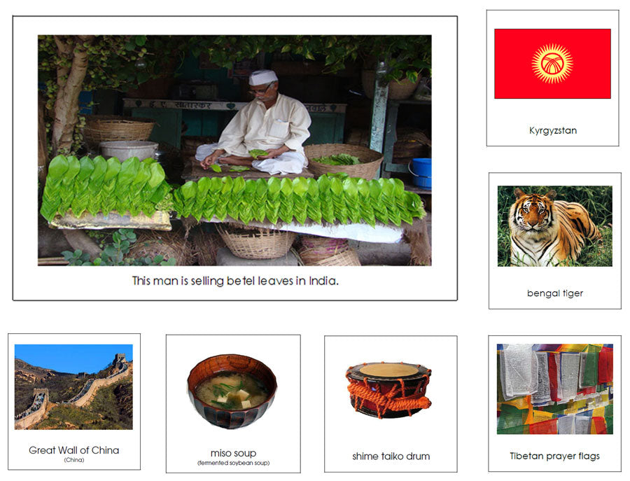 Asia Geography Continent Bundle - Montessori Print Shop Digital Download geography cards