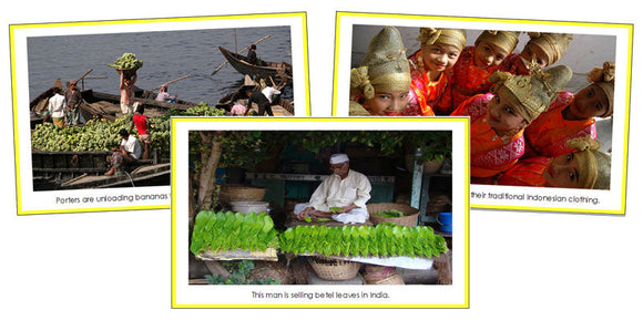 Asia Continent Cards (color borders) - Montessori Print Shop Digital Downloadgeography material