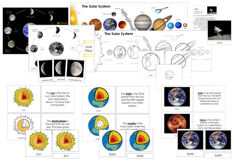 Montessori Print Shop Astronomy Bundle - Printable Montessori materials