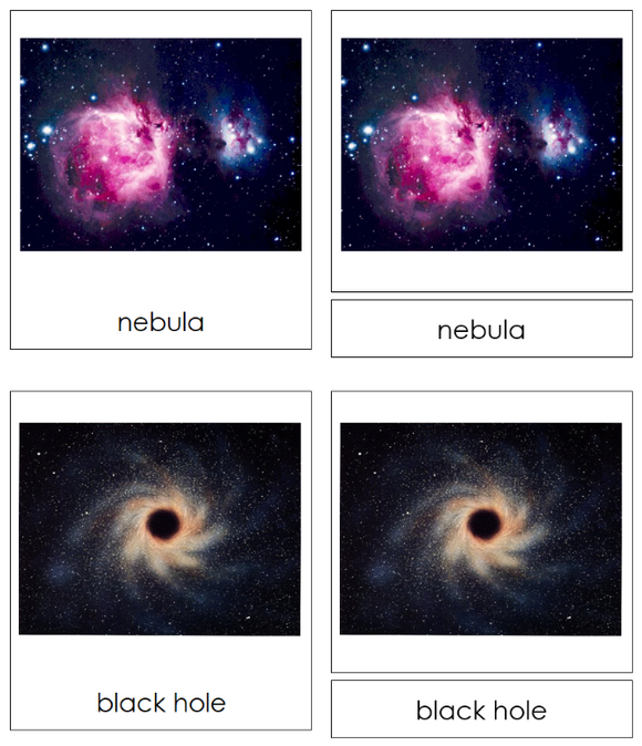Astronomy Concepts 3-part cards - Montessori Print Shop Digital Download