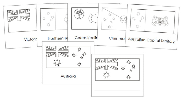 Flags of Australia Blackline Masters - Montessori Print Shop Digital Download