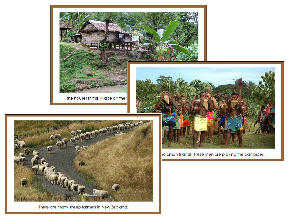 Continent Cards of Australia/Oceania - Montessori Print Shop Digital Download continent study