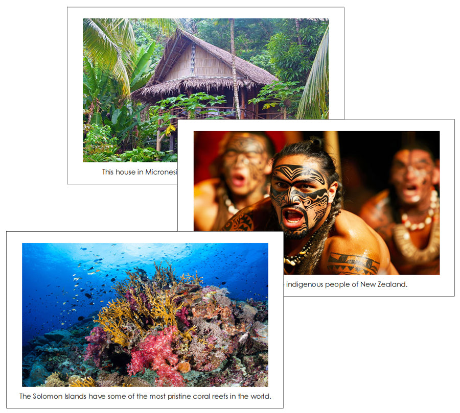 Australia/Oceania Continent Cards - Montessori Print Shop geography cards