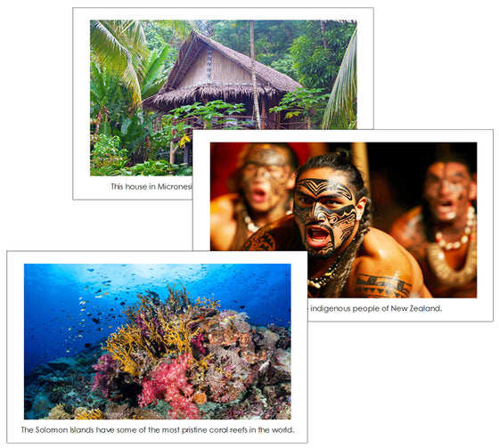 Australia/Oceania Continent Cards - Montessori Print Shop geography cards