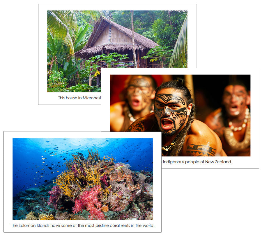 Australia/Oceania Continent Cards - Montessori Print Shop Digital Download
