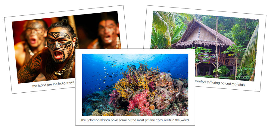 Australia/Oceania Continent Cards - Montessori Print Shop Digital Download geography cards
