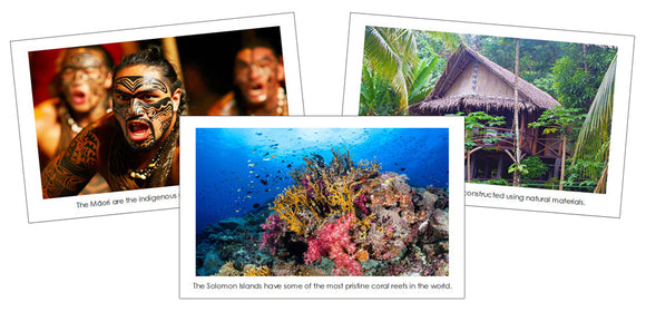 Australia/Oceania Continent Cards - Montessori Print Shop Digital Download geography cards