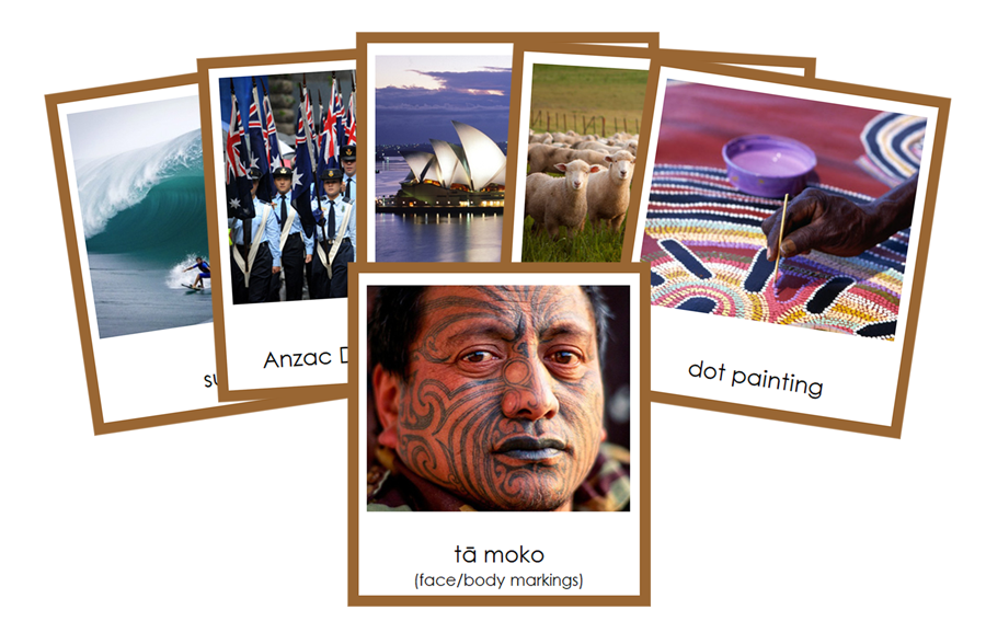 Culture of Australia/Oceania 3-Part Continent Cards - Montessori Print Shop Digital Download