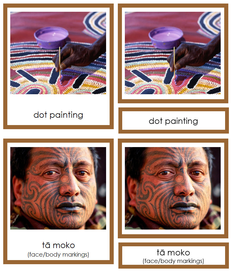 Culture of Australia/Oceania 3-Part Cards - Montessori Print Shop Digital Download