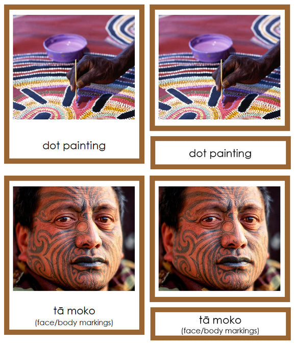 Culture of Australia/Oceania 3-Part Cards - Montessori Print Shop Digital Download