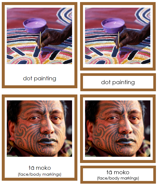 Culture of Australia/Oceania 3-Part Continent Cards - Montessori Print Shop Digital Download