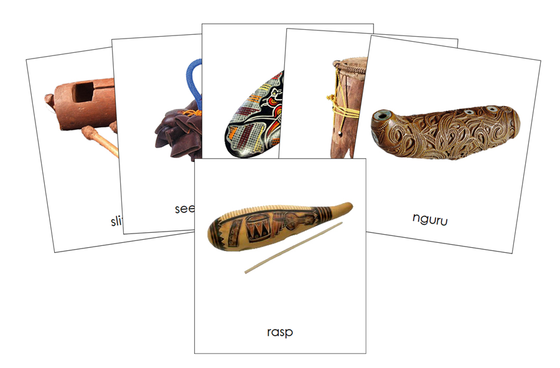 Musical Instruments of Australia/Oceania 3-Part Cards - Montessori Print Shop Digital Download