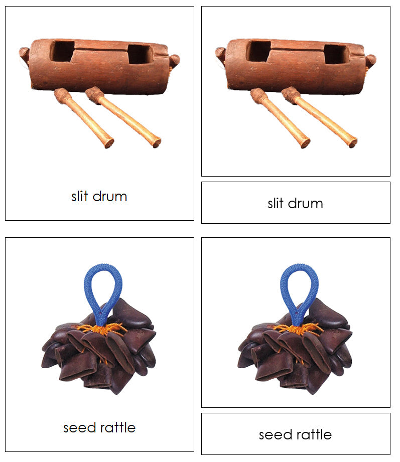 Musical Instruments of Australia/Oceania 3-Part Cards - Montessori Print Shop Digital Download