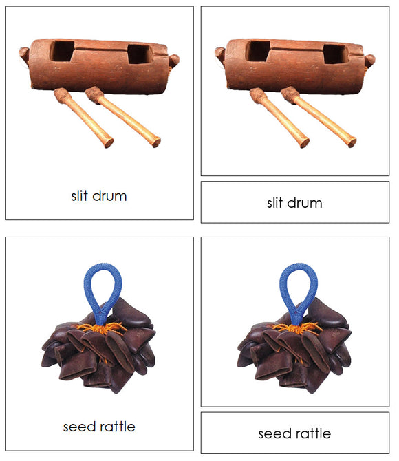 Musical Instruments of Australia/Oceania 3-Part Cards - Montessori Print Shop Digital Download