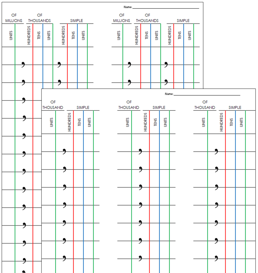 Printable Montessori Bead Frame Paper - Montessori Print Shop Digital Download