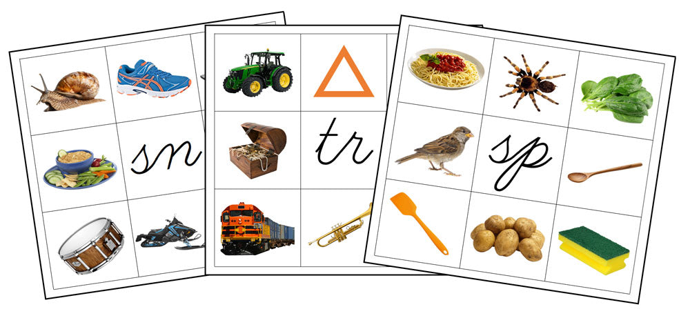 Blend Letter Mats - Montessori Print Shop prereading sound game activity