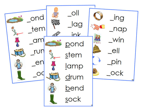 Montessori Blue Initial Sound Cards - Montessori language cards - Montessori Print Shop Digital Download