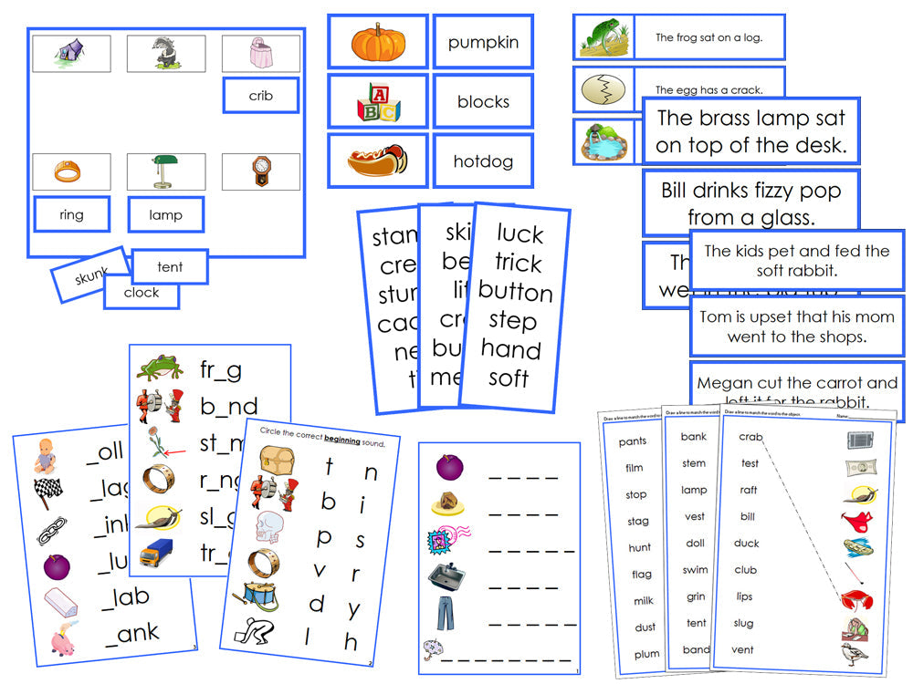 Montessori Blue Phonetic Language Series Bundle - Montessori Print Shop phonics language program