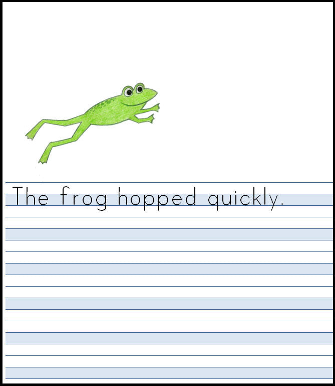Montessori Blue Lined Project Paper - Montessori Print Shop Digital Download
