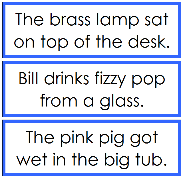 Montessori Blue Phonetic Language Series Bundle - Phonetic Sentence Cards (set 3) - Montessori Print Shop Digital Download phonics language program